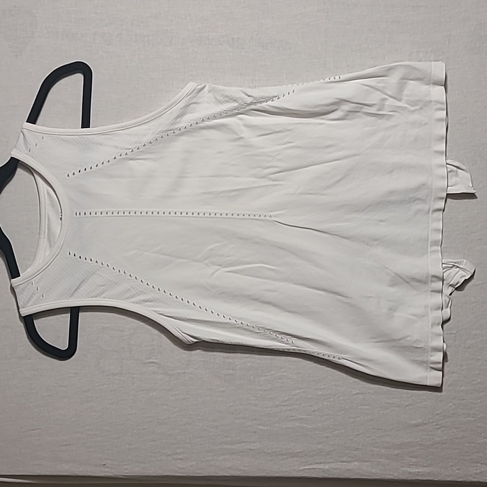 Athleta Foothill High Neck Split Back White Tank Top Size XS
